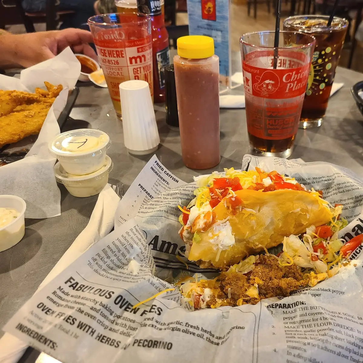 Deep Fried Beef and Chicken Tacos