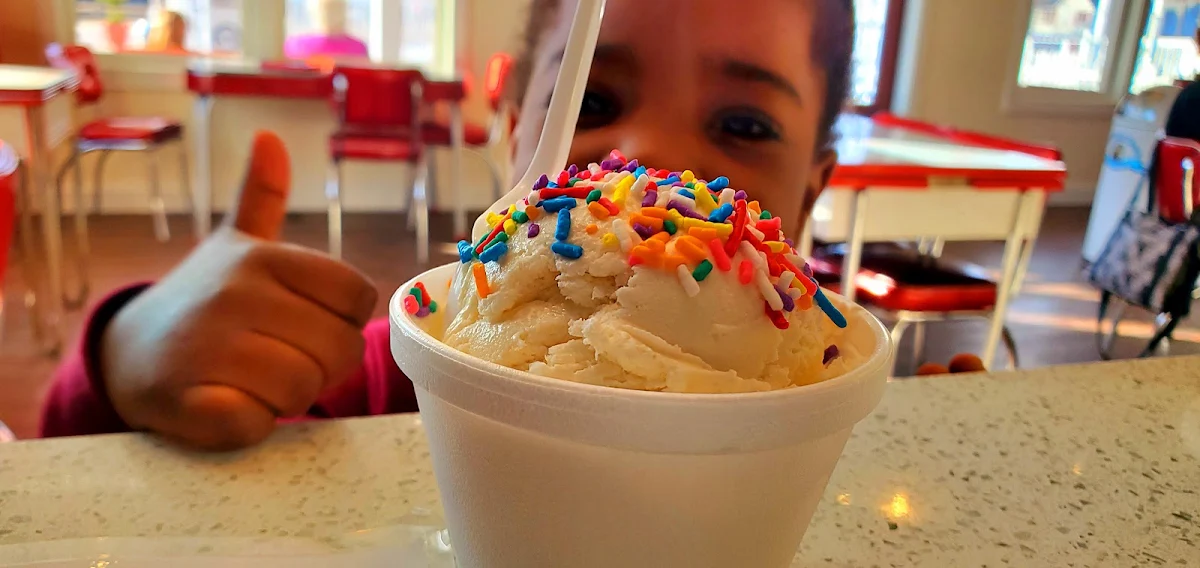 Vanilla Ice Cream with Rainbow Sprinkles