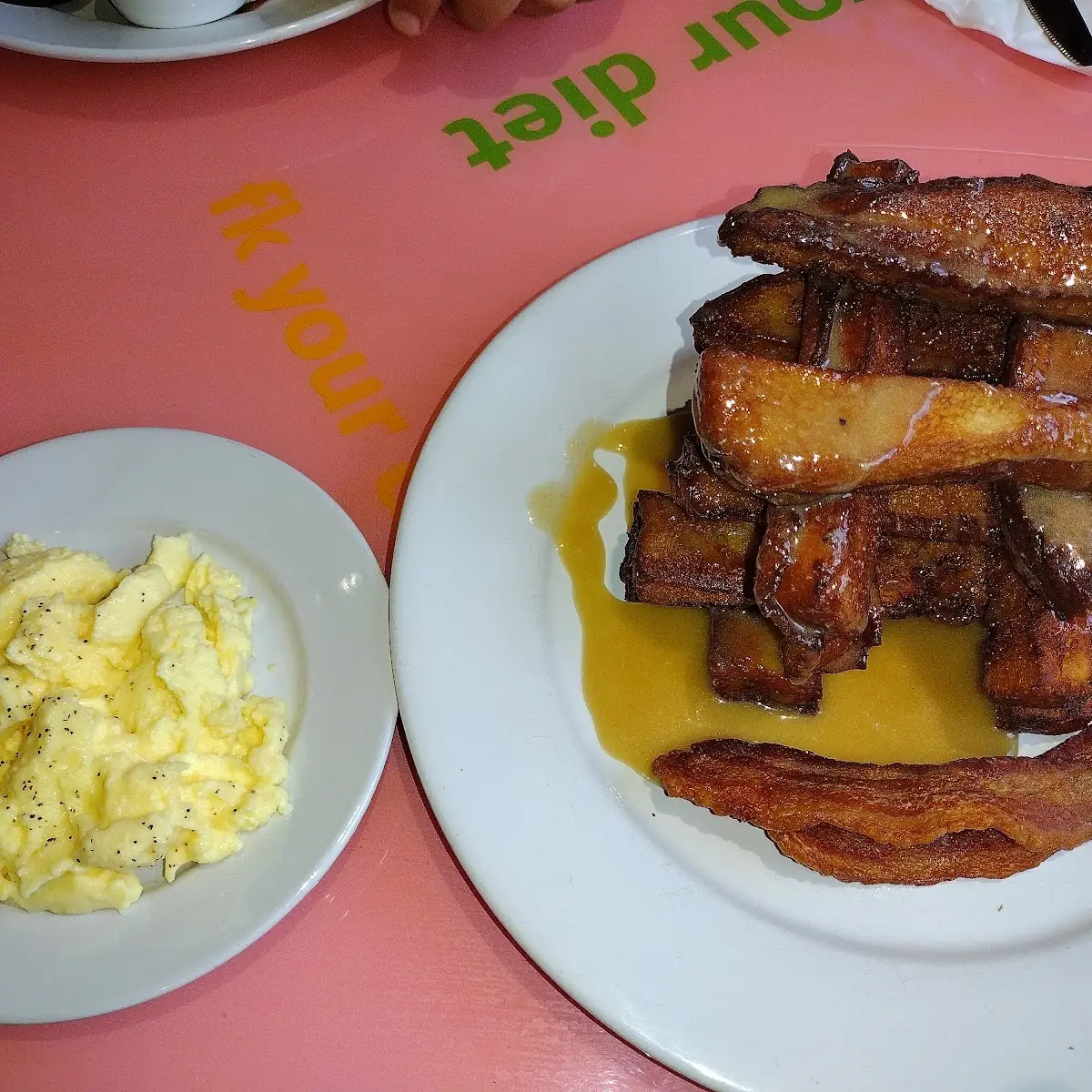 French Toast Sticks with Scrambled Eggs