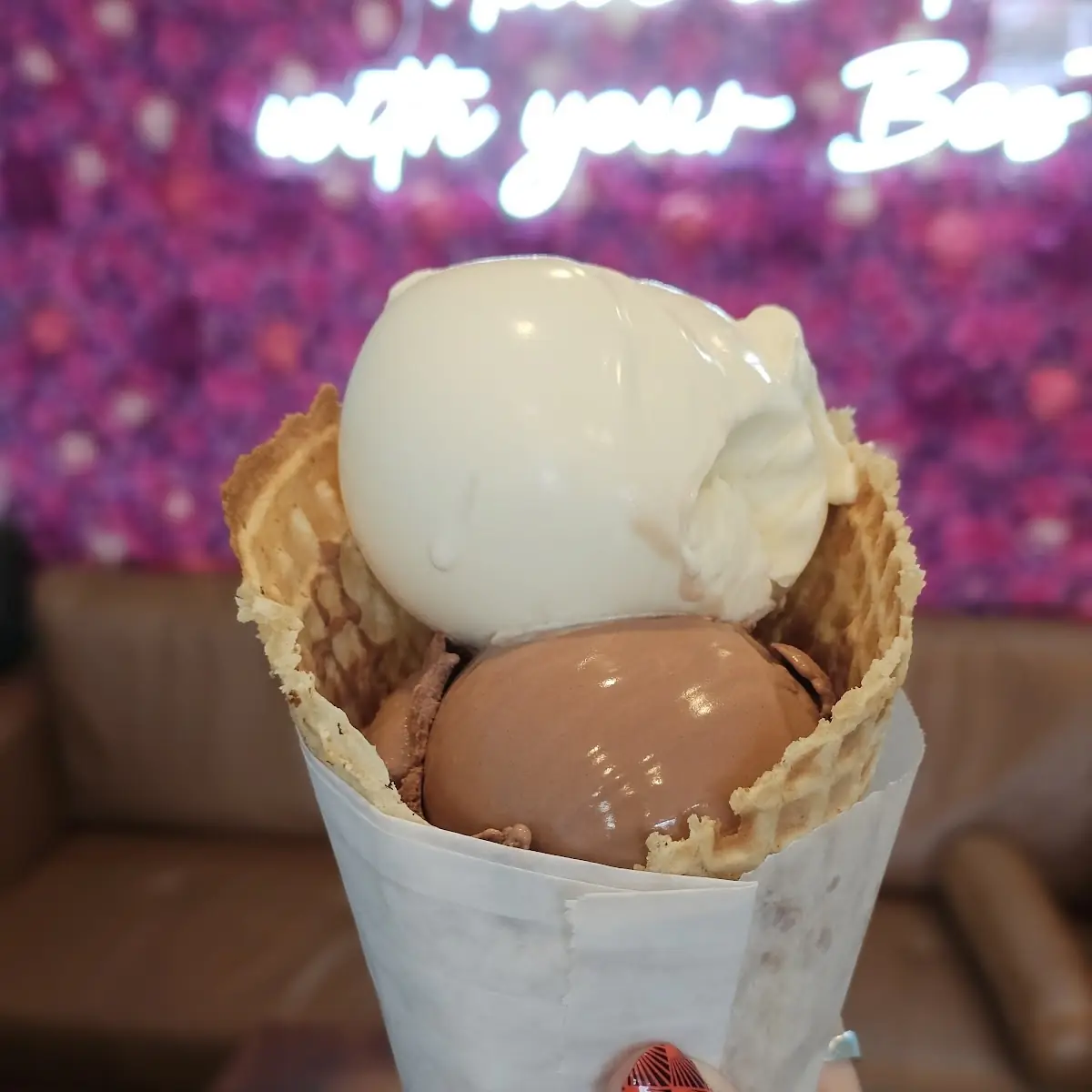 2 Scoop Waffle Cone