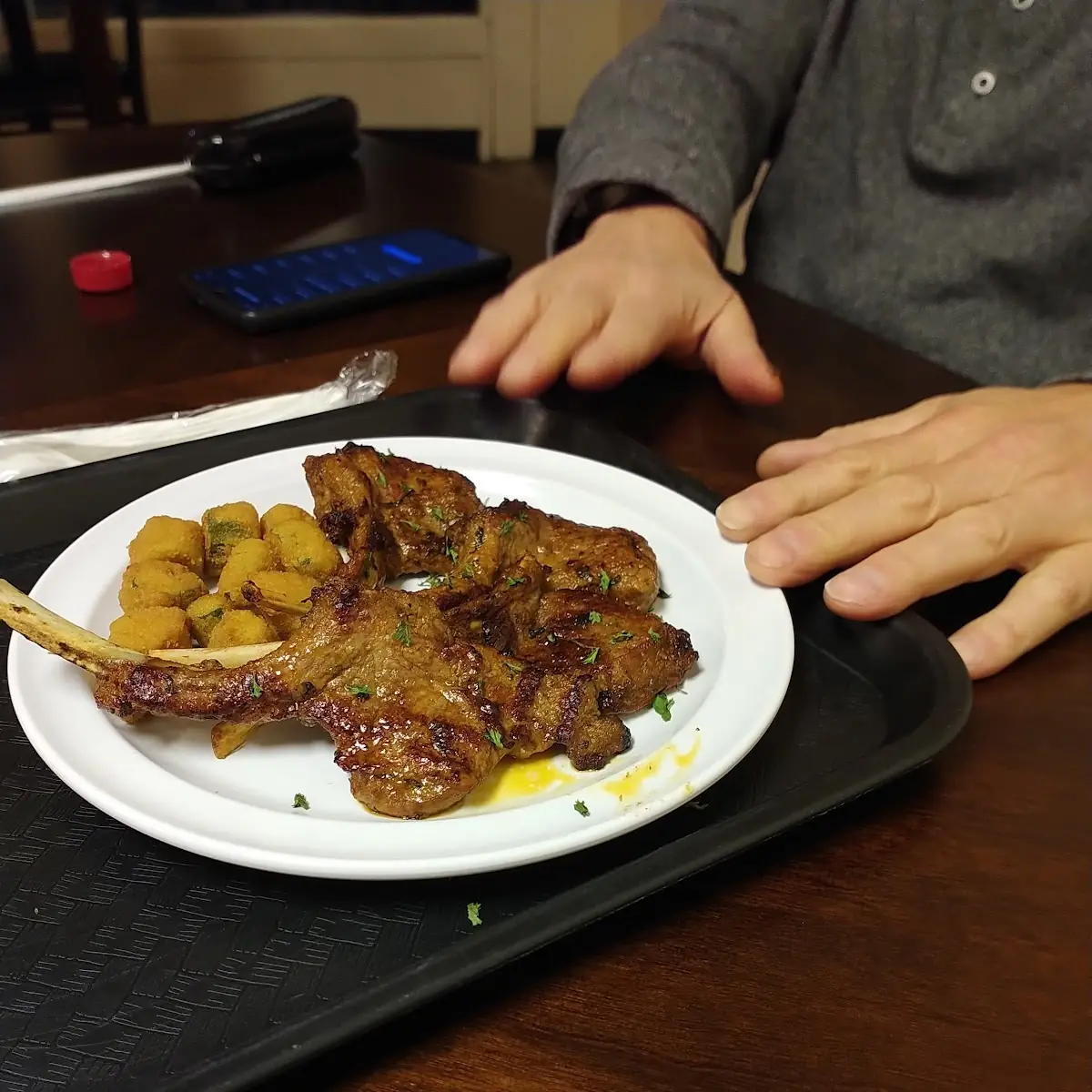 Lamb Chops and Fried Okras