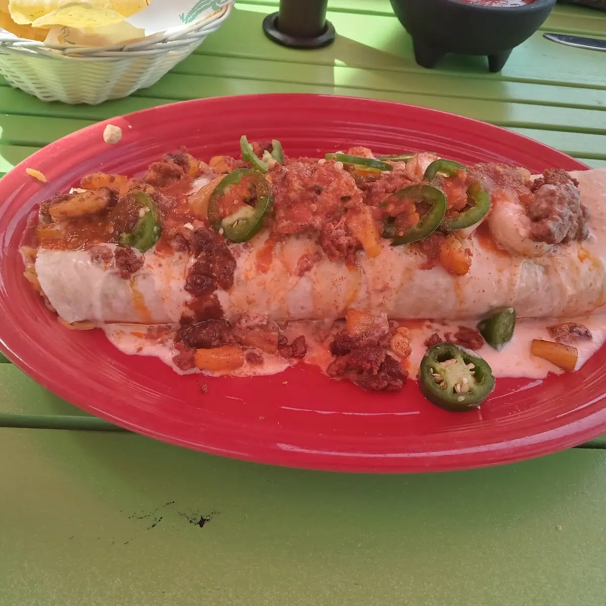 19.  One Bean Burrito, Cheese Enchiliada, Bean Tostada