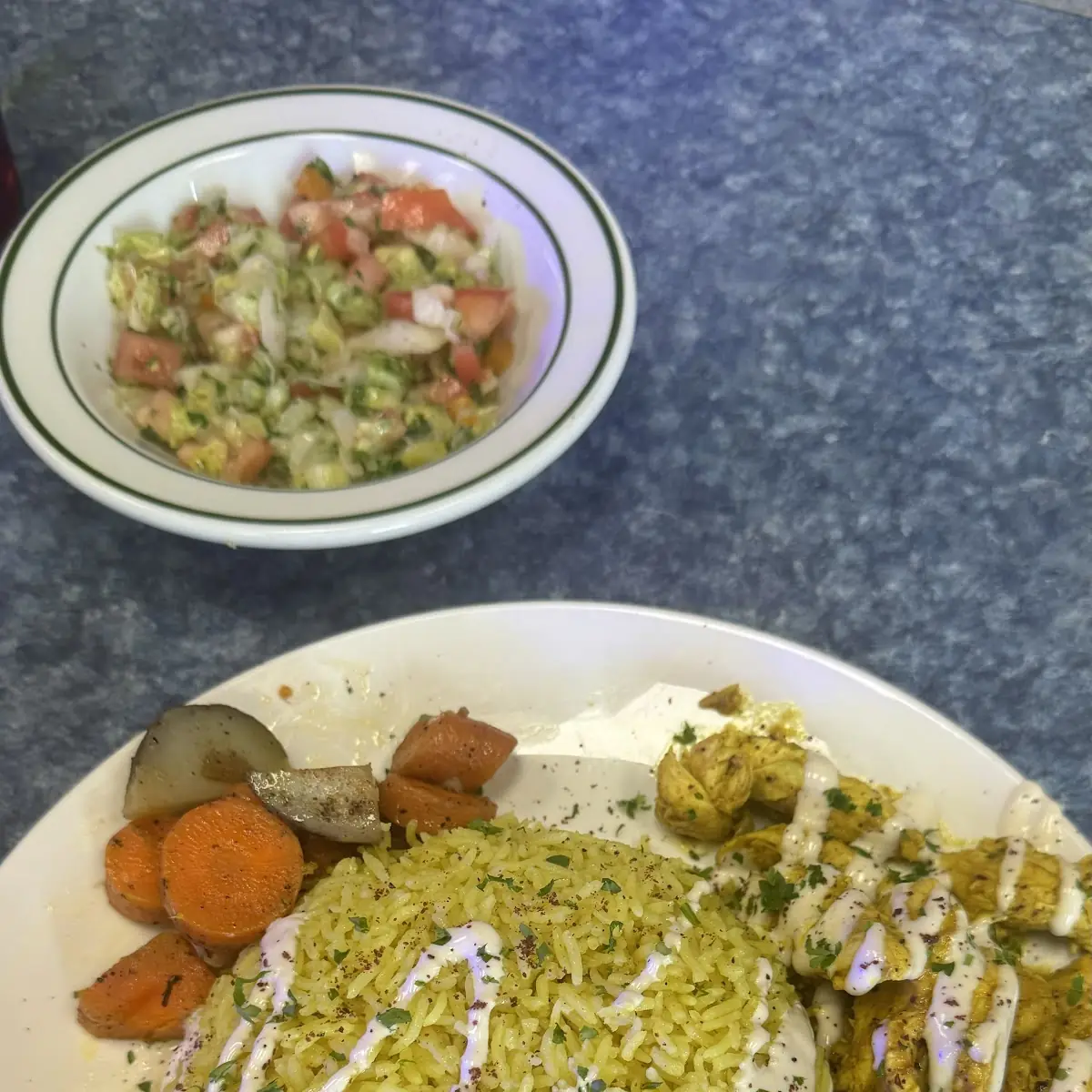 Chicken shawarma platter