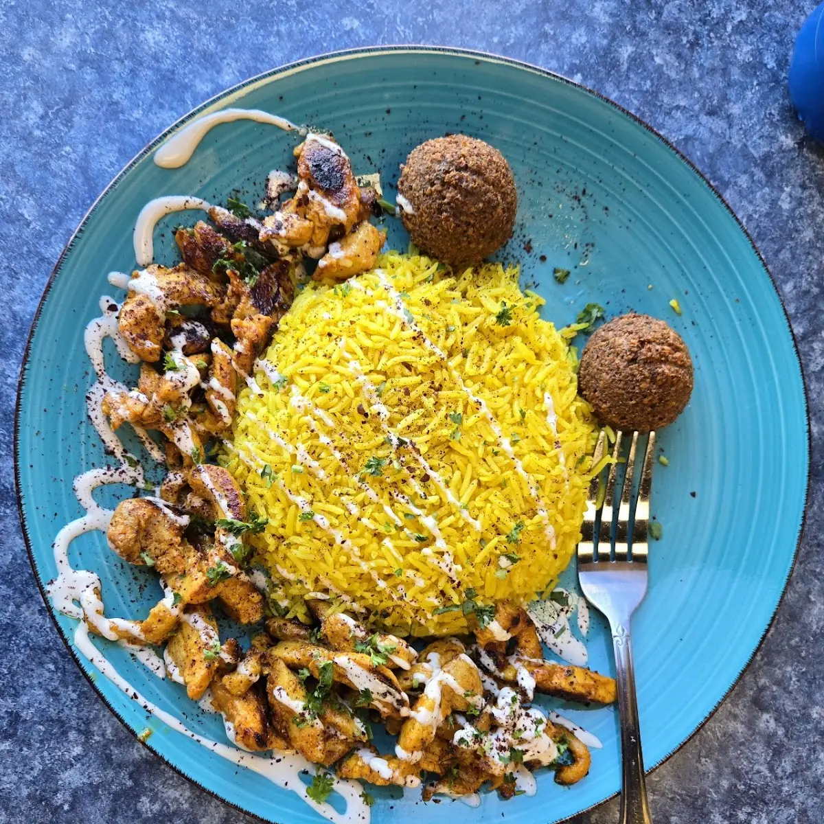 Chicken shawarma platter