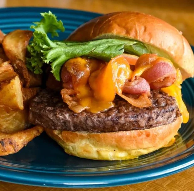 Bacon Cheeseburger and Fries