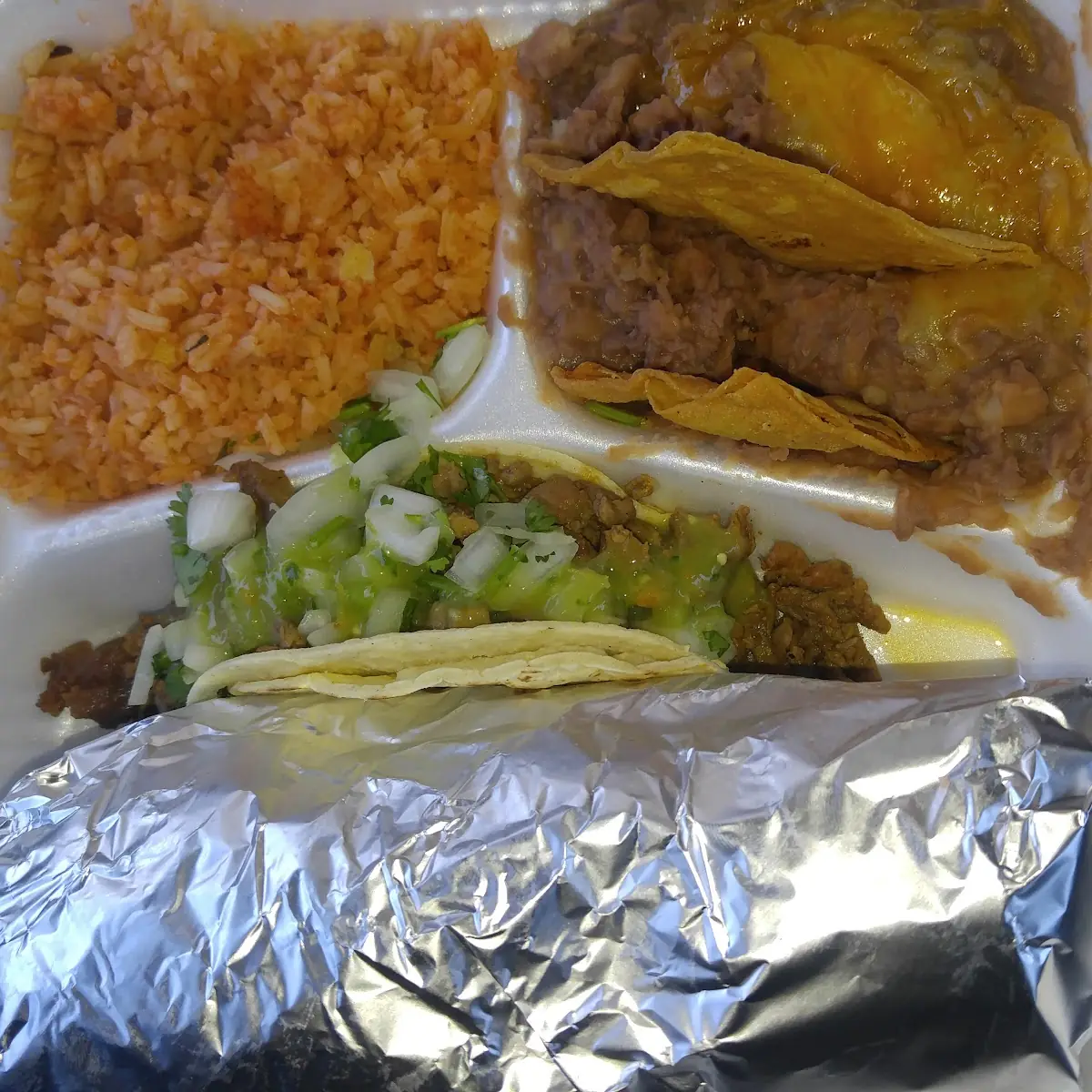 Carne Asada Burrito Taco Combo