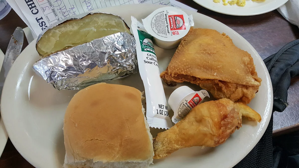 Fried Chicken with Baked Potato