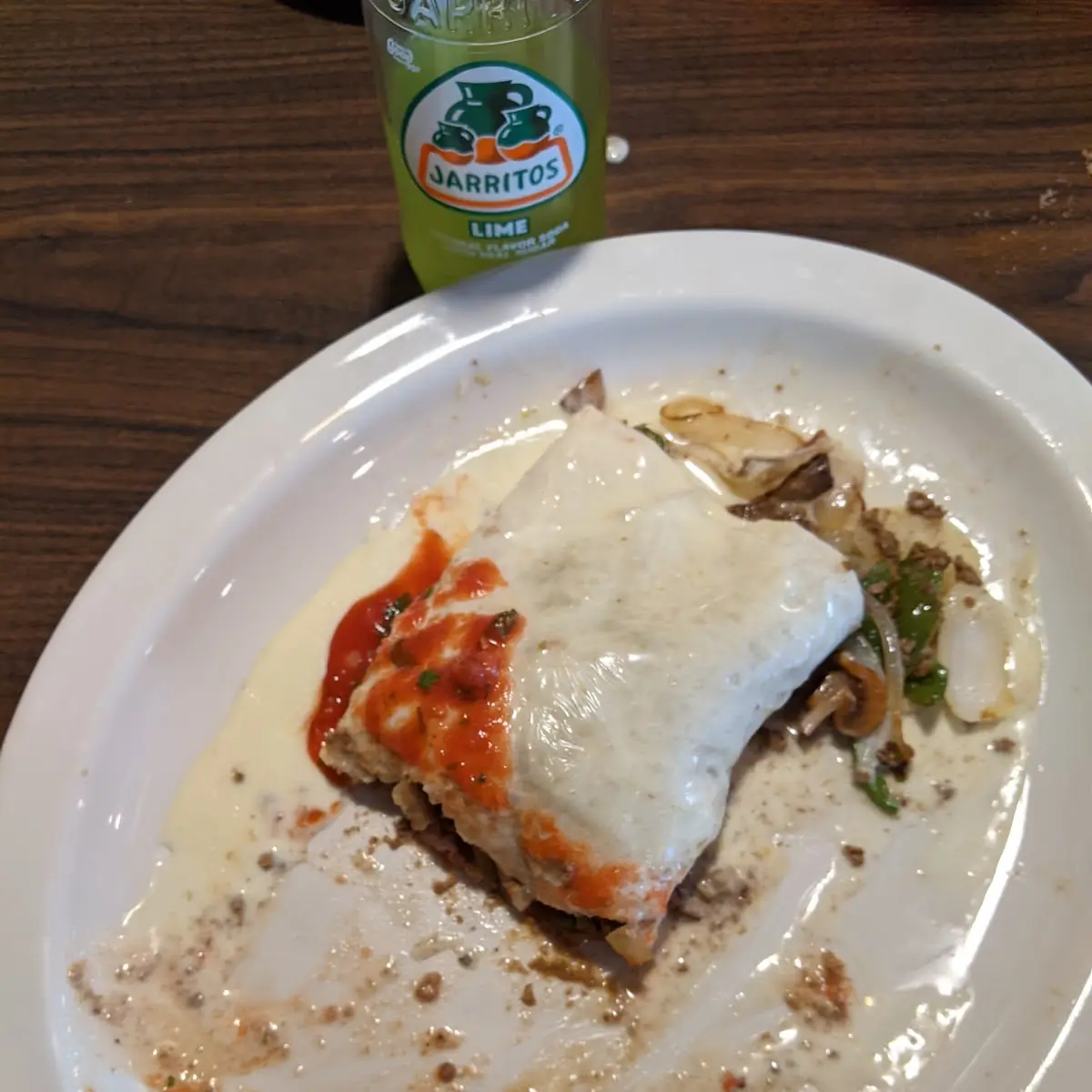Philly Cheesesteak Burrito Substituted with Ground Beef
