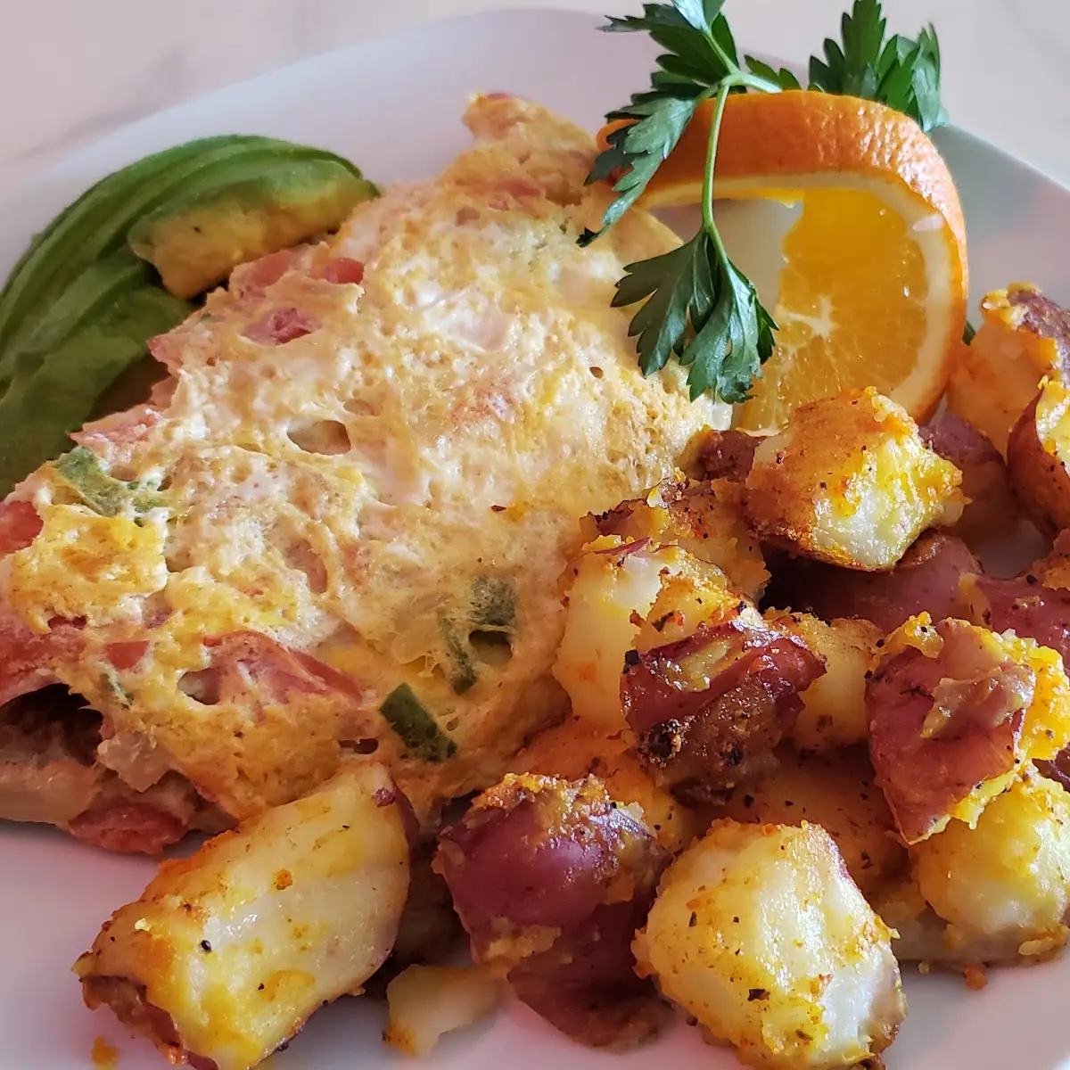 Veggie Omelette with Home Potato