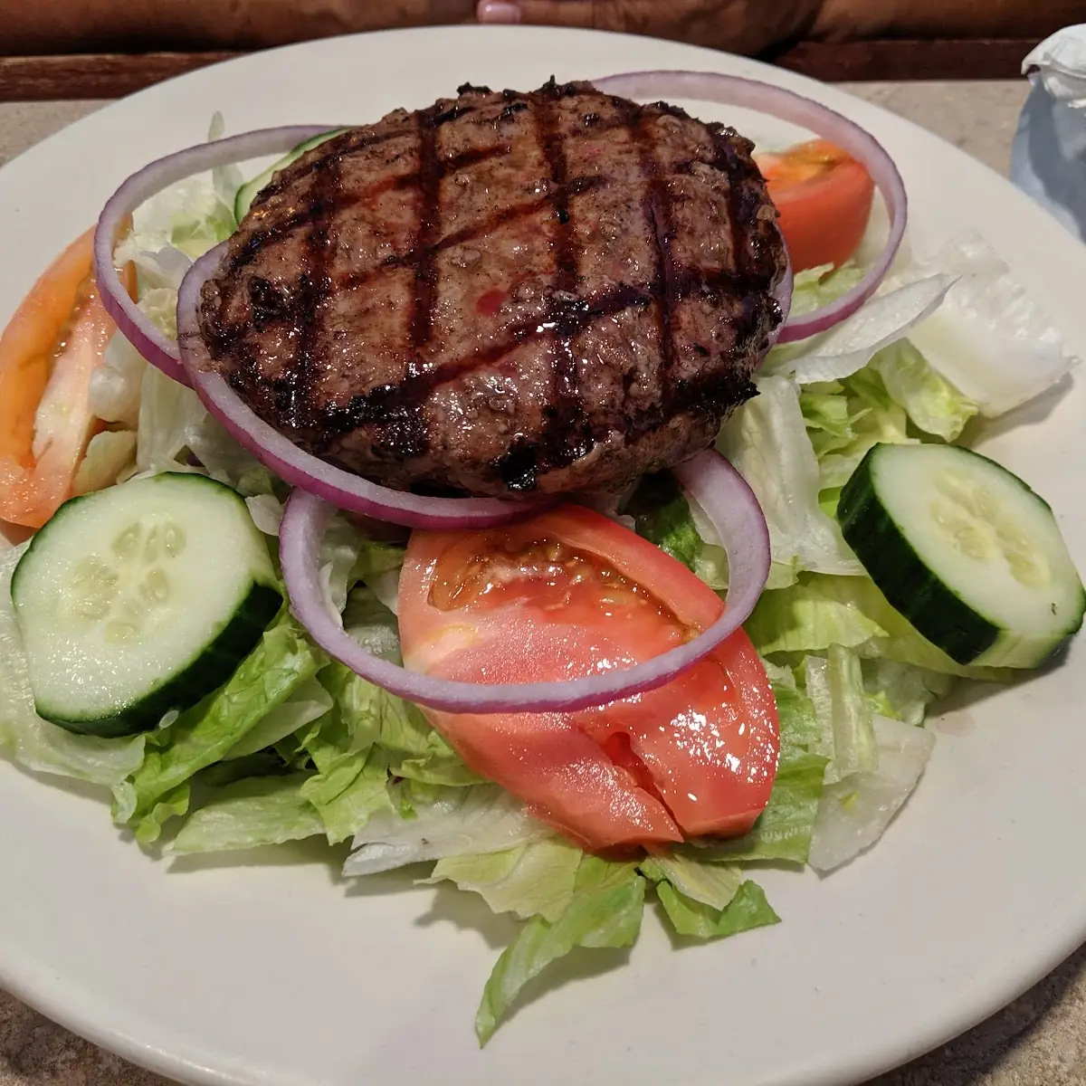 Salad with a Burger Patty
