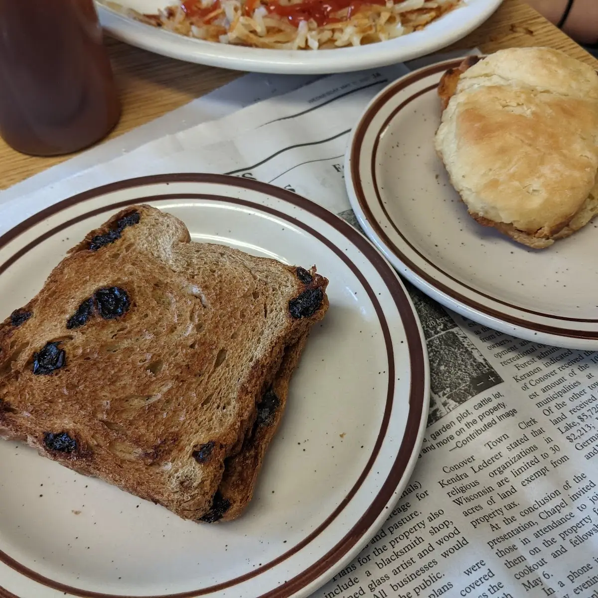 Raisin Toast and Biscuit