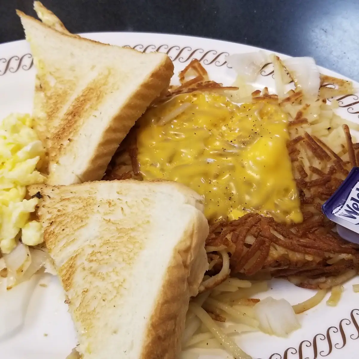 Texas Breakfast Melt with Hashbrowns