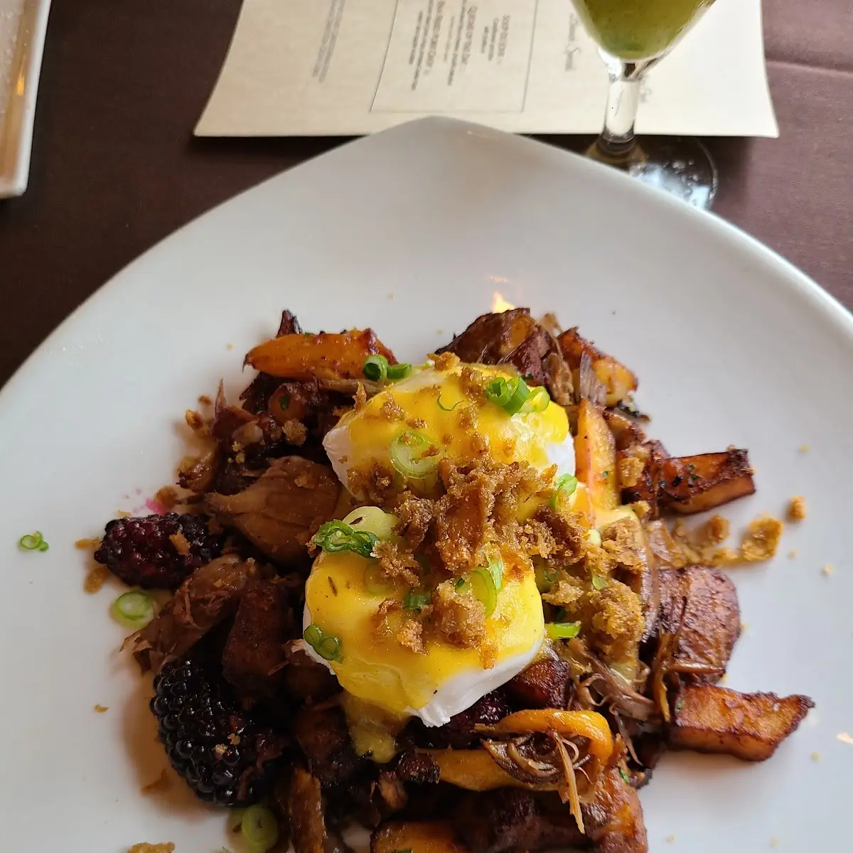 Duck Hash and Eggs Benedict