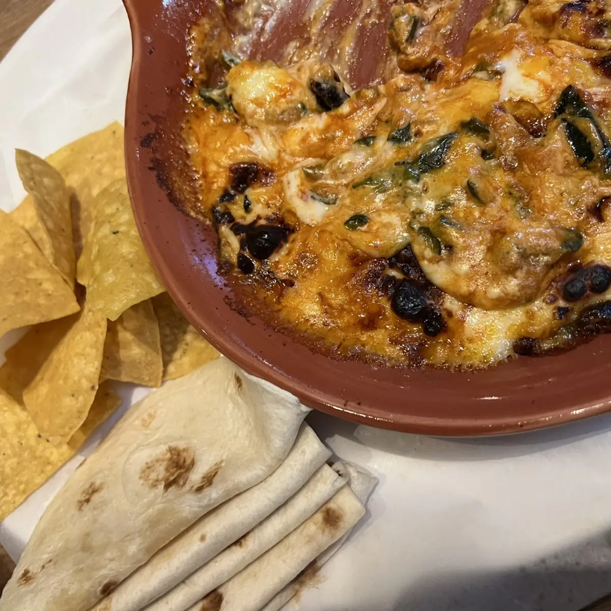 Spinach Artichoke Dip with Chips