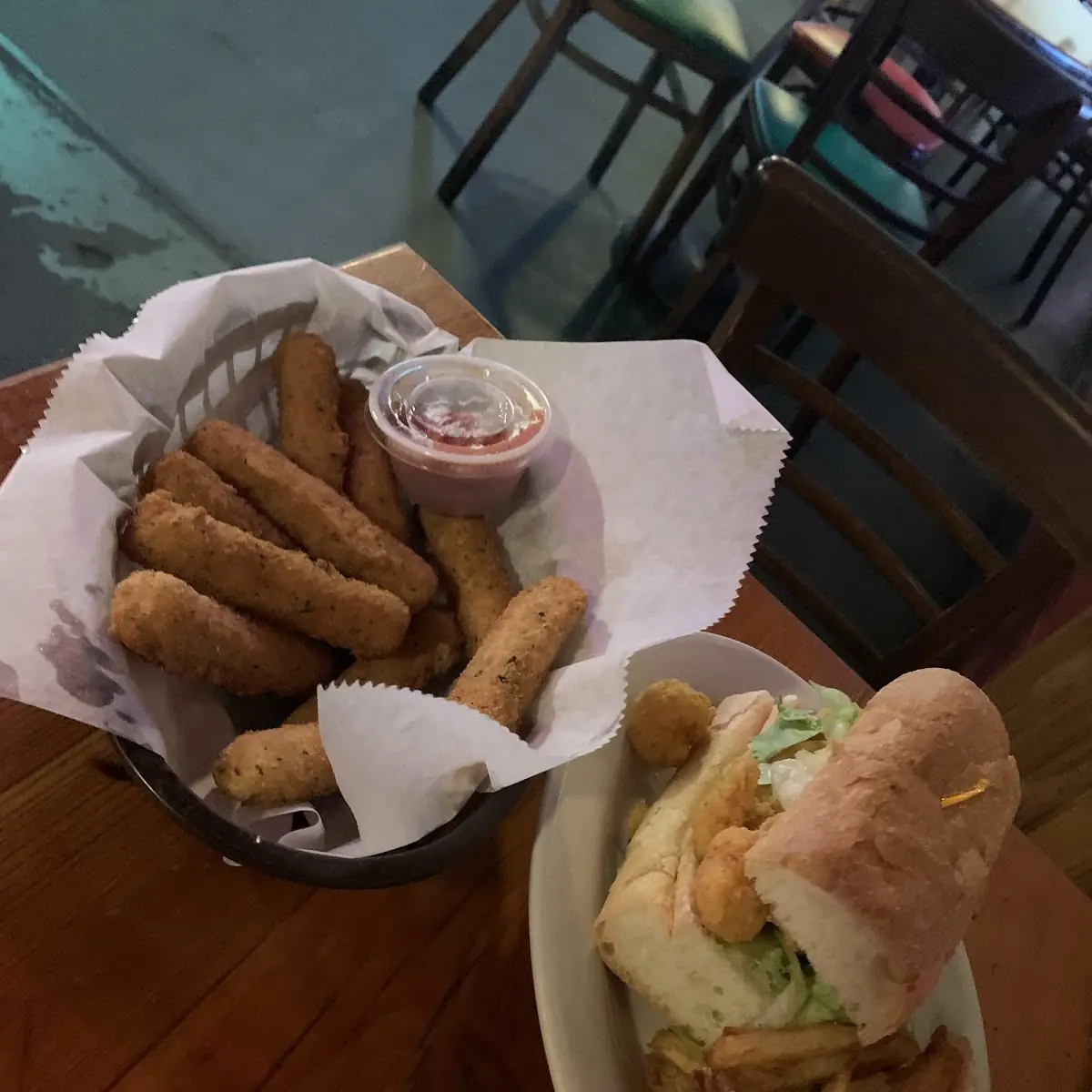 Mozzarella Sticks and Shrimp