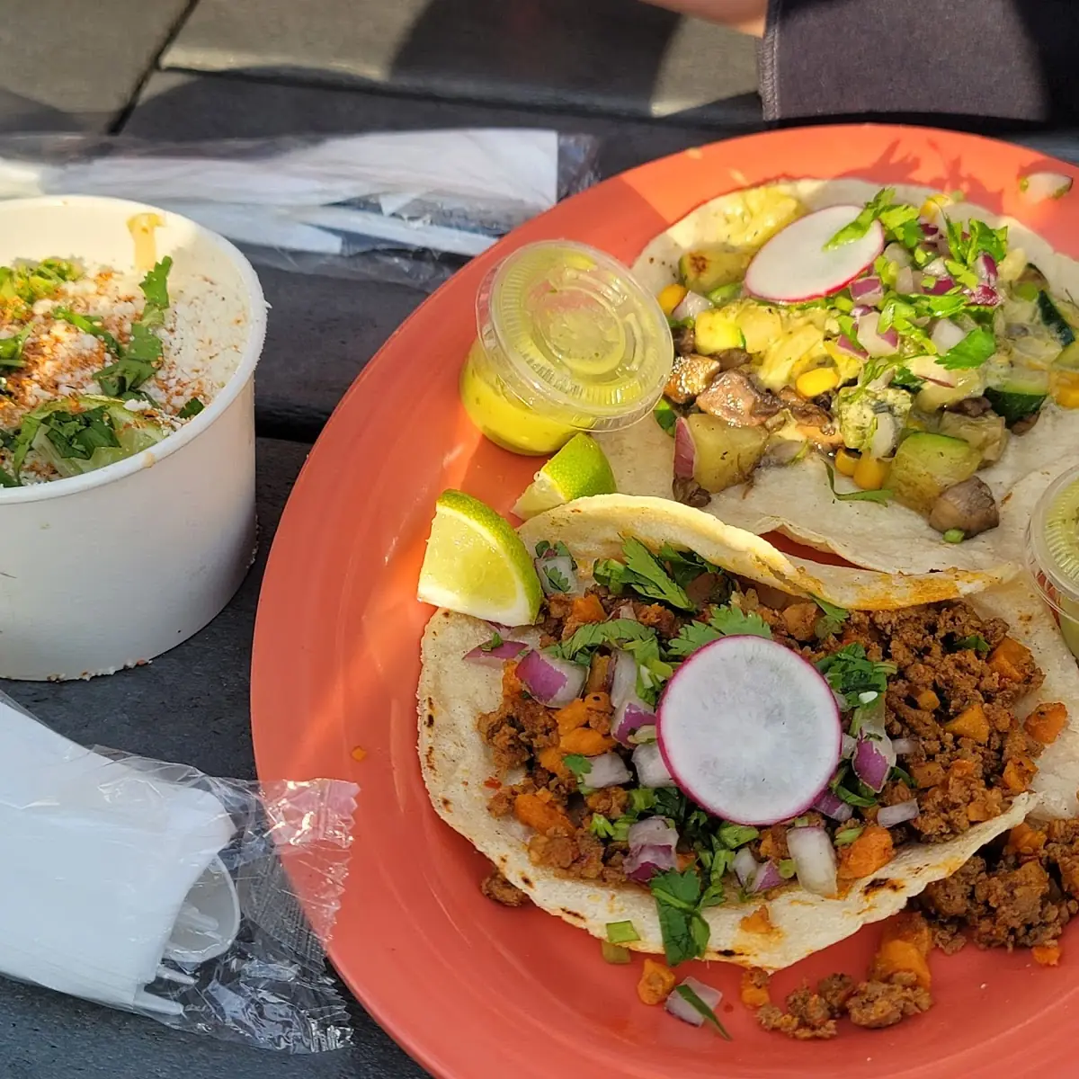 Frontera Mushroom Taco & Soy Chorizo Taco