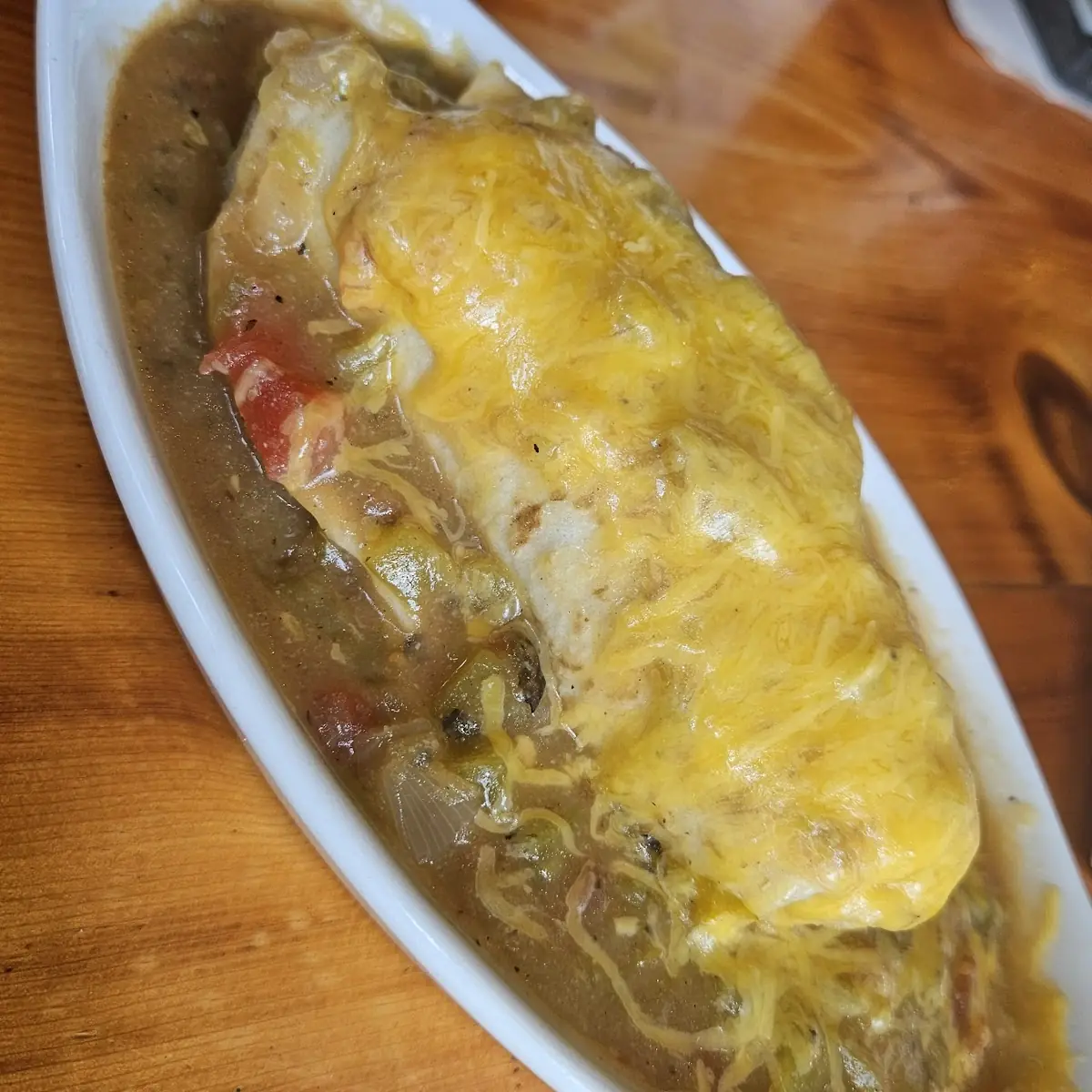 Burrito Smothered in Green Chile