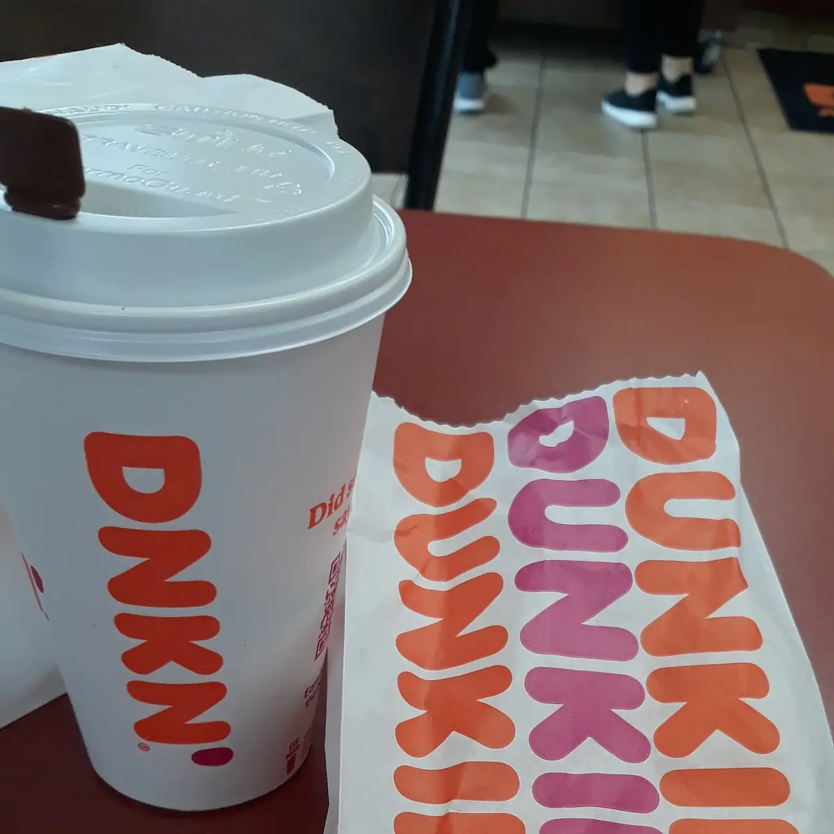 Regular Coffee with Ham Egg and Cheese Wrap