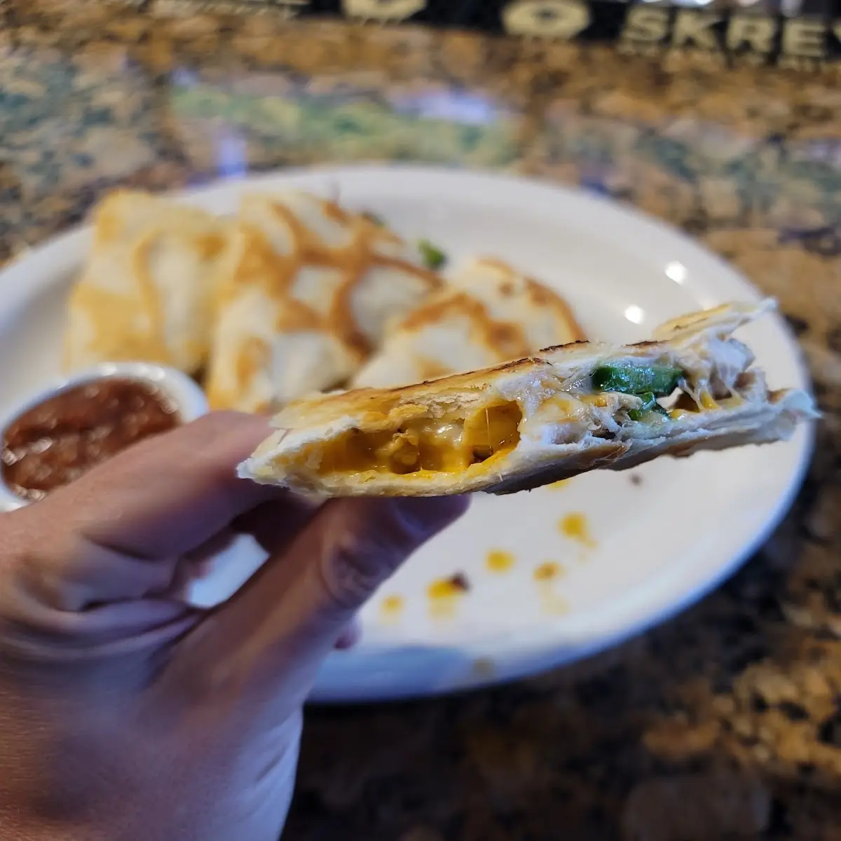 Hatch Green Chile Quesadilla