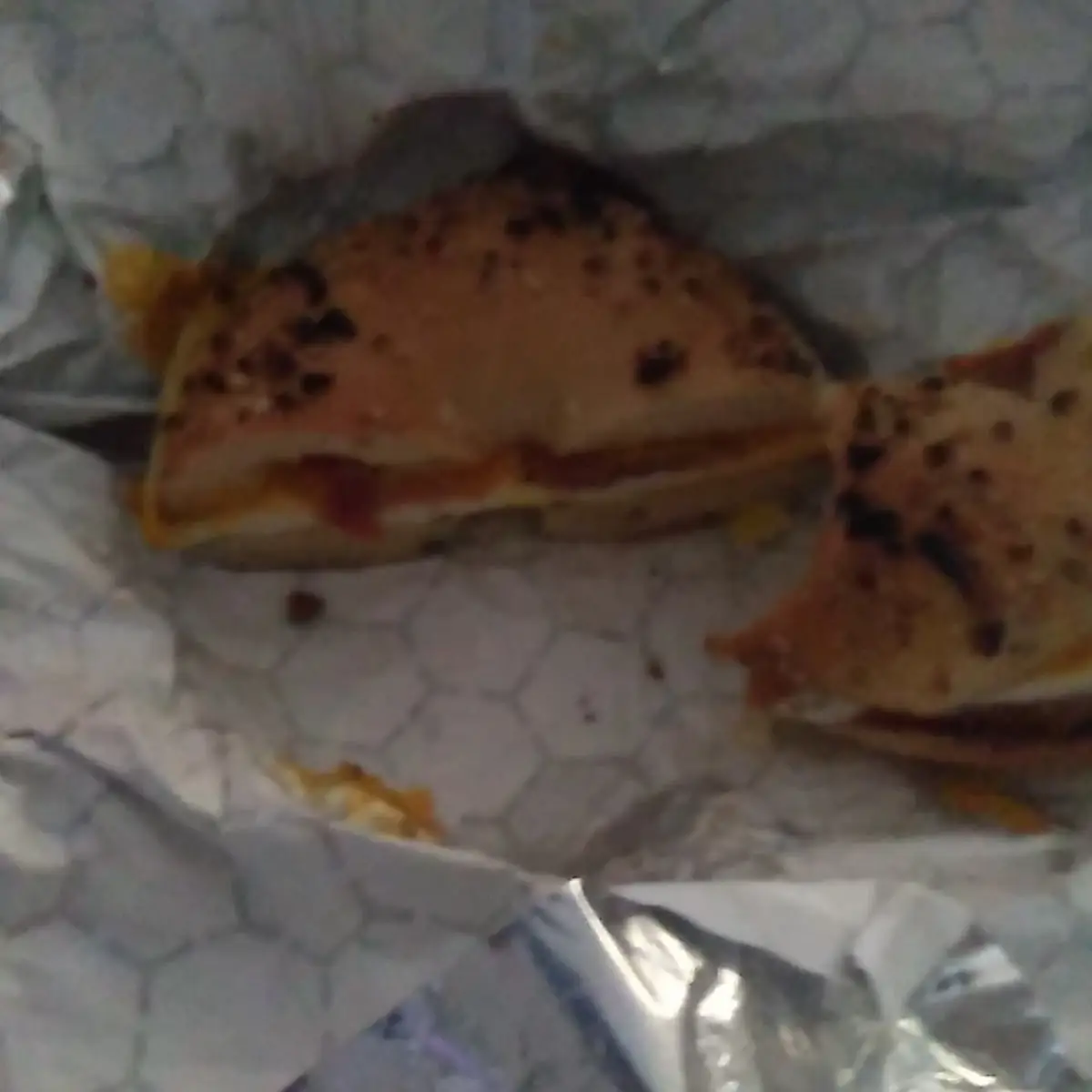 Breakfast Sandwich Egg Cheese Bacon on Everything Bagel