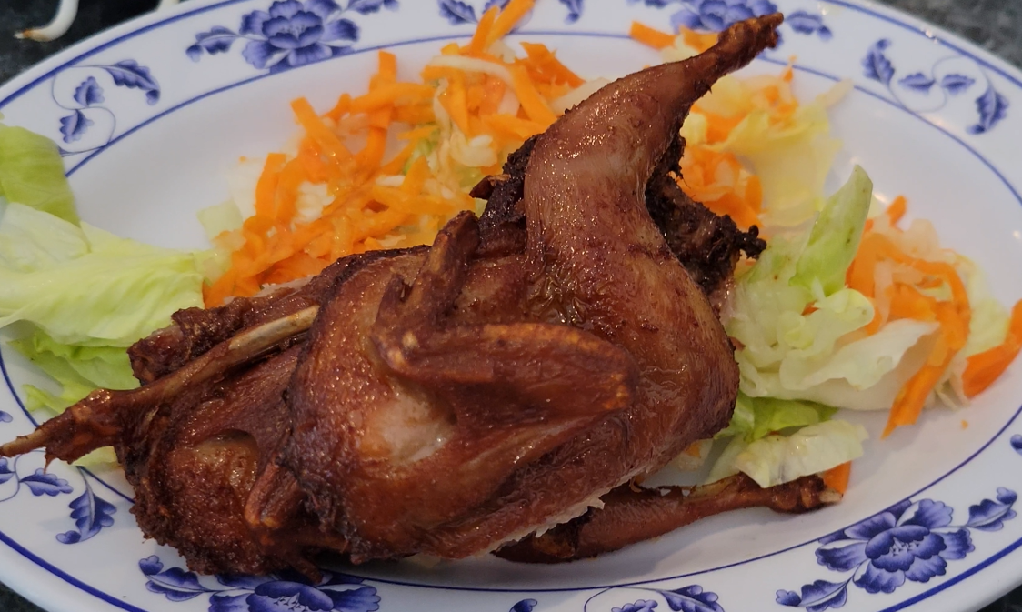 Fried Quails with Steamed Rice