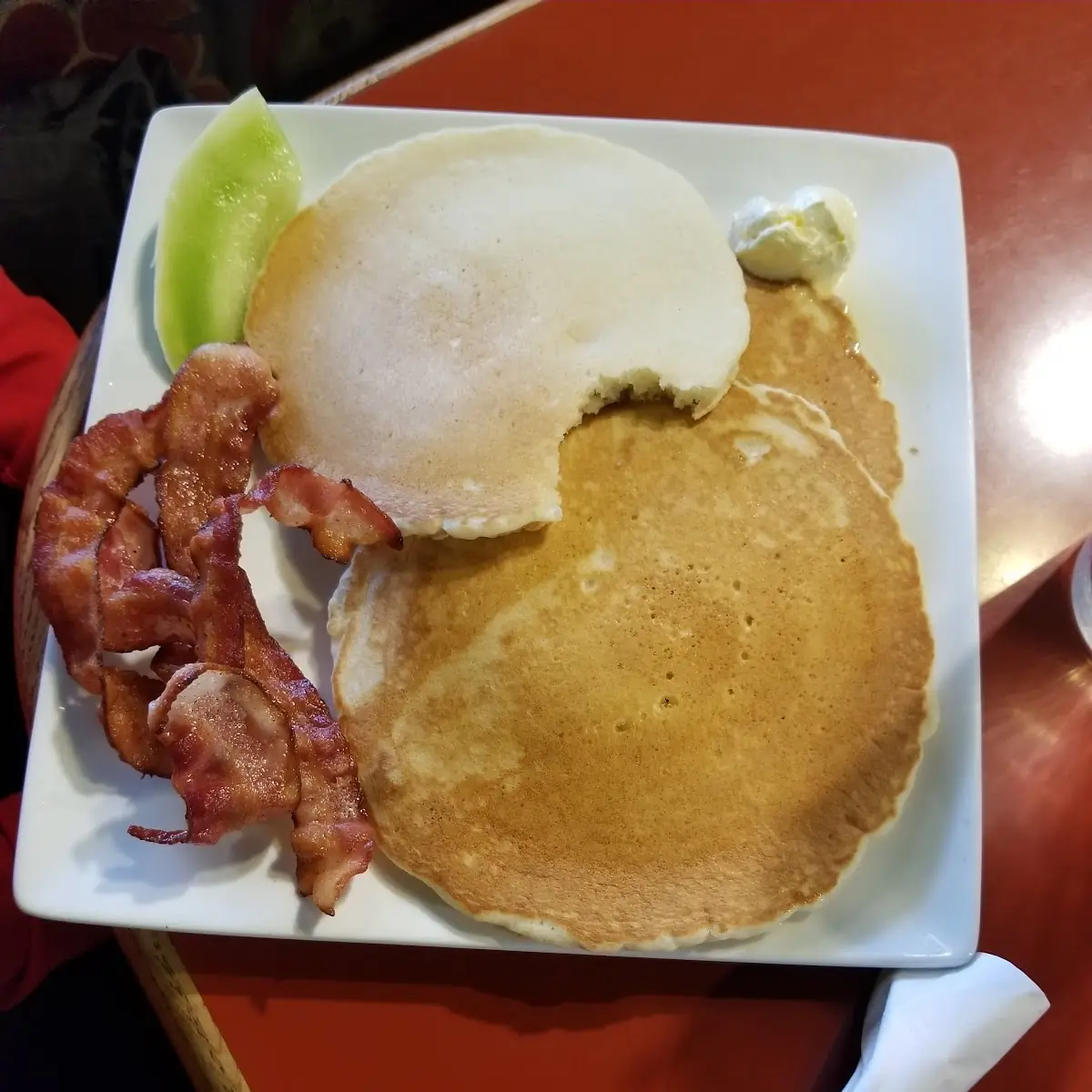 Pecan Pancakes with Bacon