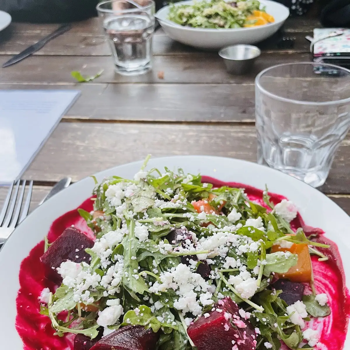 Rainbow Beets and Goat Cheese Salad