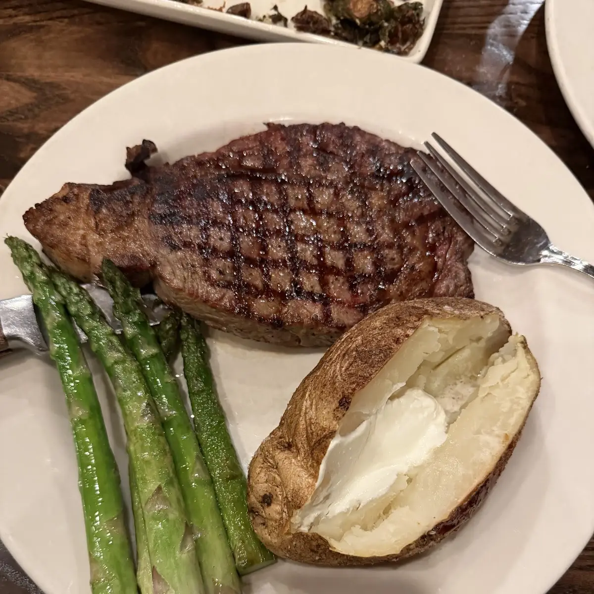 Steak Baked Potato Asparagus