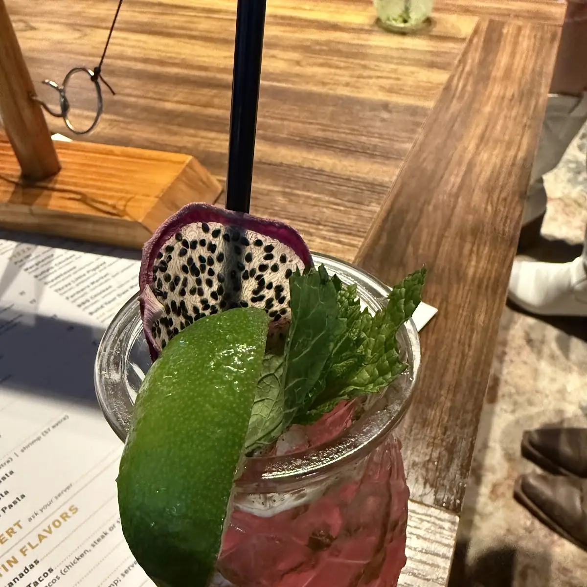 Dragon Fruit Cocktail with Lime
