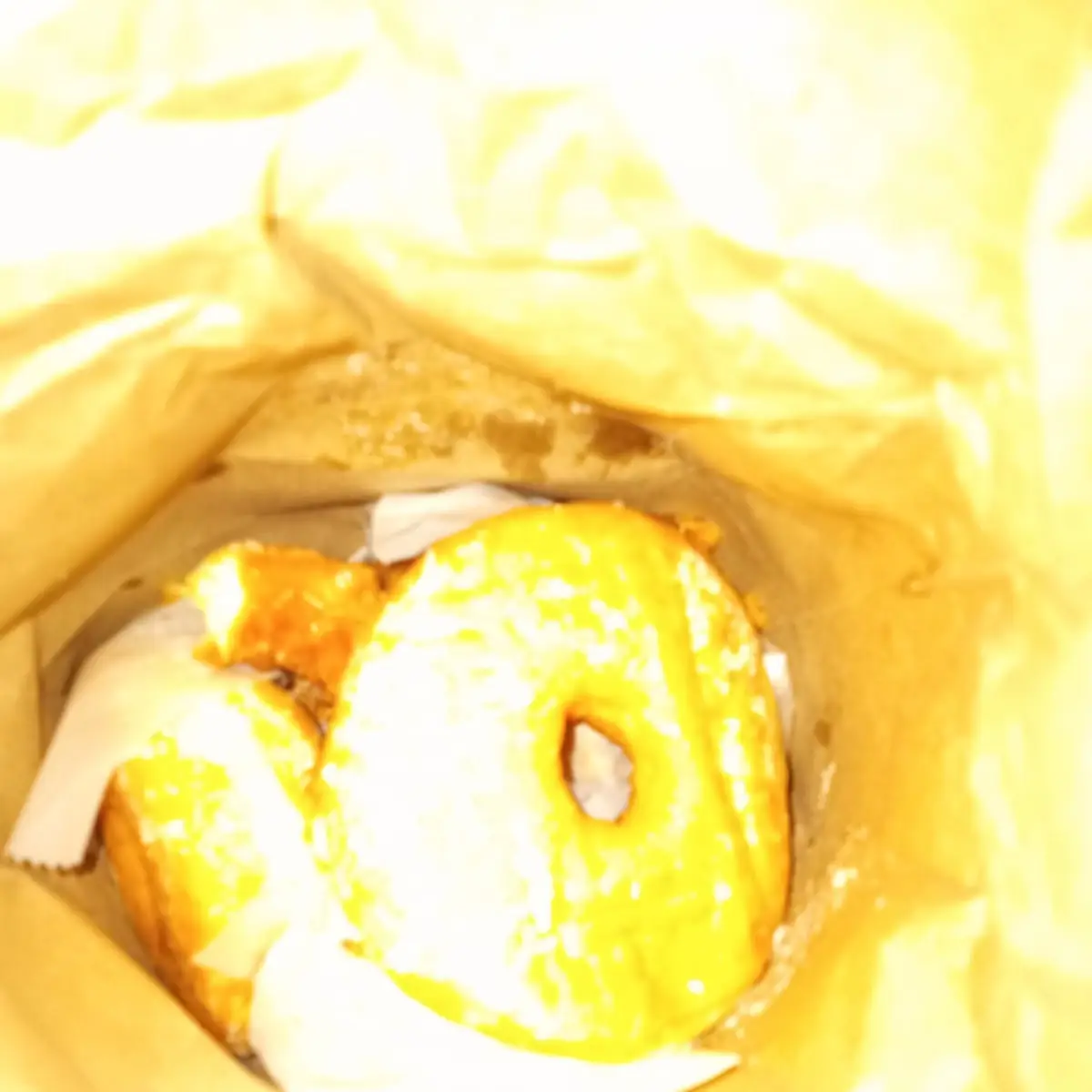 Old Fashioned Glazed Donut and Regular Glazed Donut
