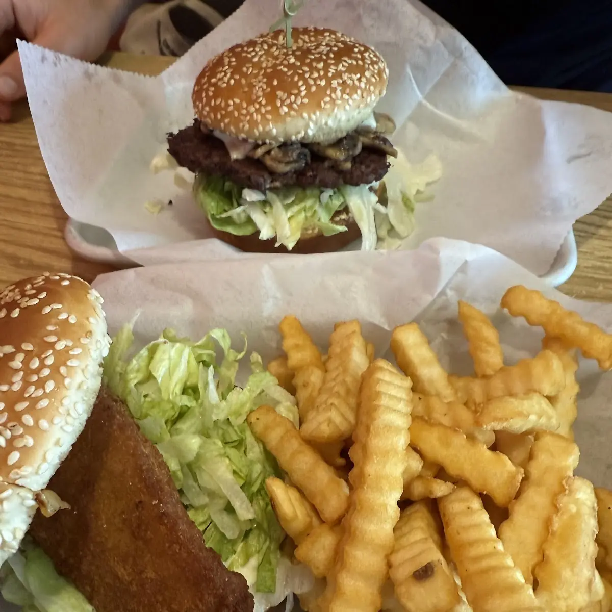 Mushroom and Swiss Burger