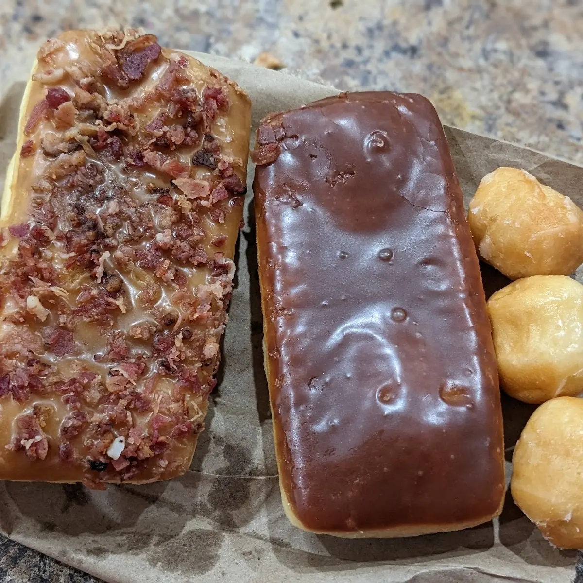 Maple Bacon Chocolate Bar and Donut Holes