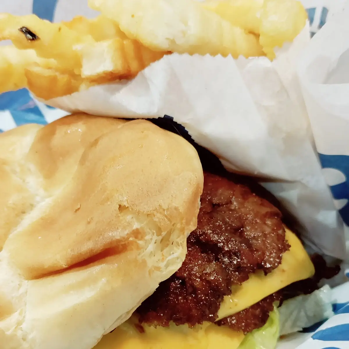 Double Cheeseburger Deluxe and Fries