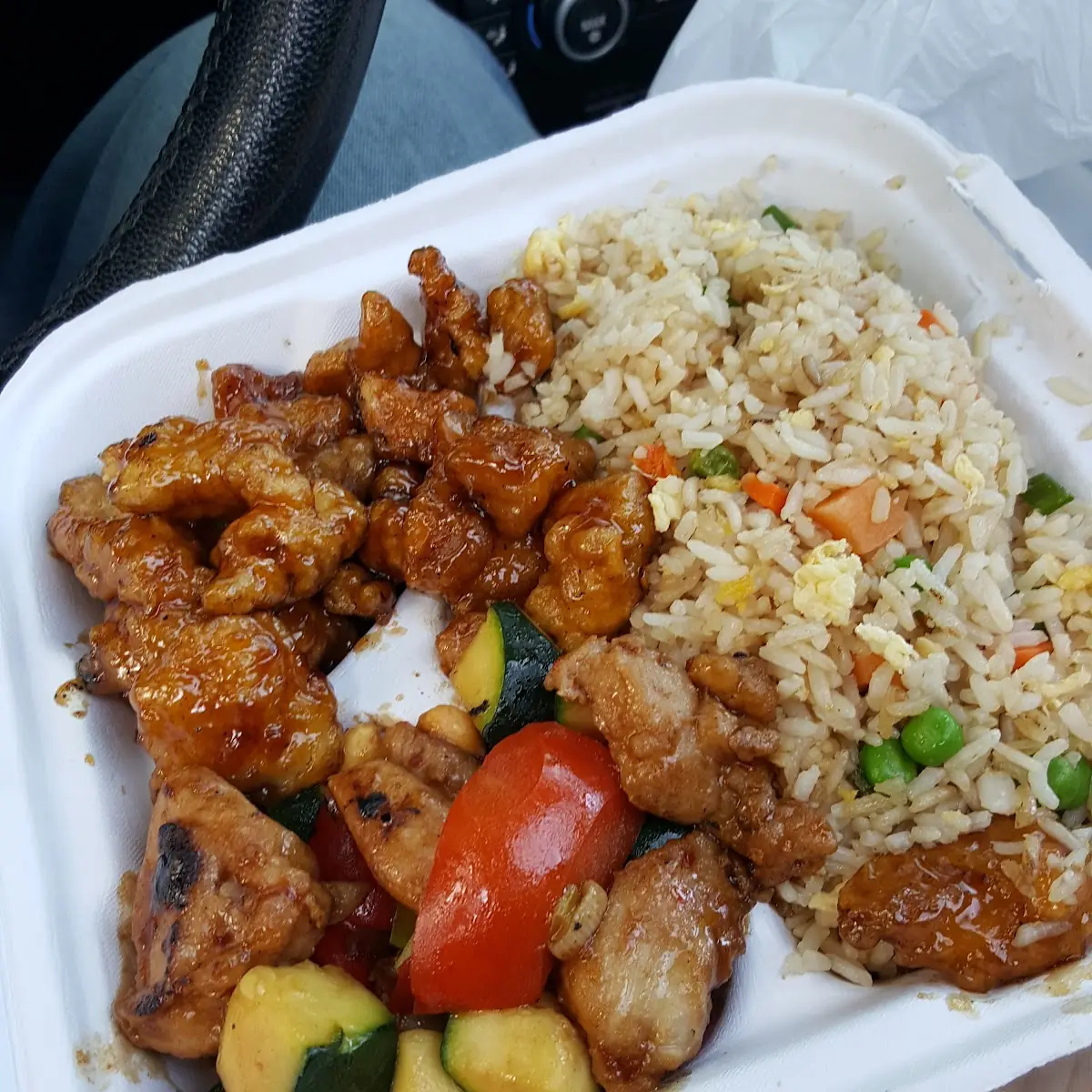 Orange Chicken Broccoli Beef Fried Rice