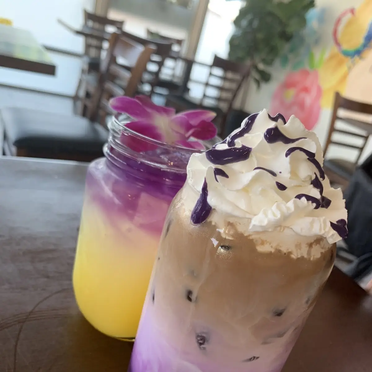 Ube Matcha and Cookie Butter Latte