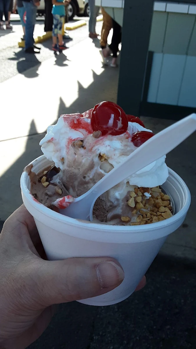 Hot Fudge Wet Walnut Sundae