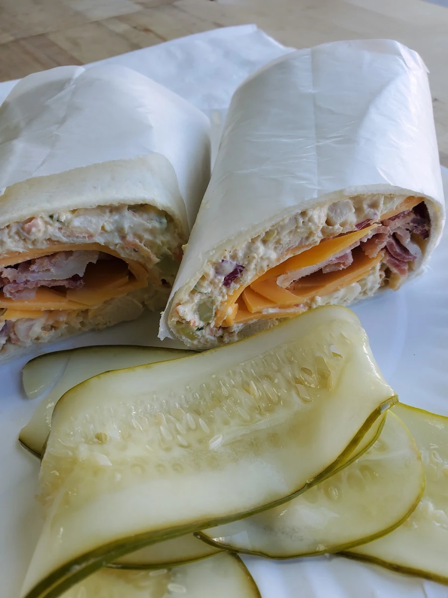 Chicken Salad Wrap Bacon and Cheddar Cheese