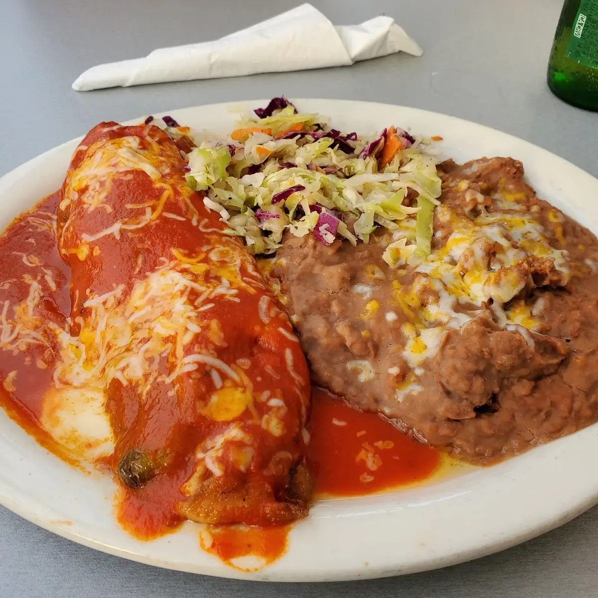 Asada Burrito and Tacos Combo