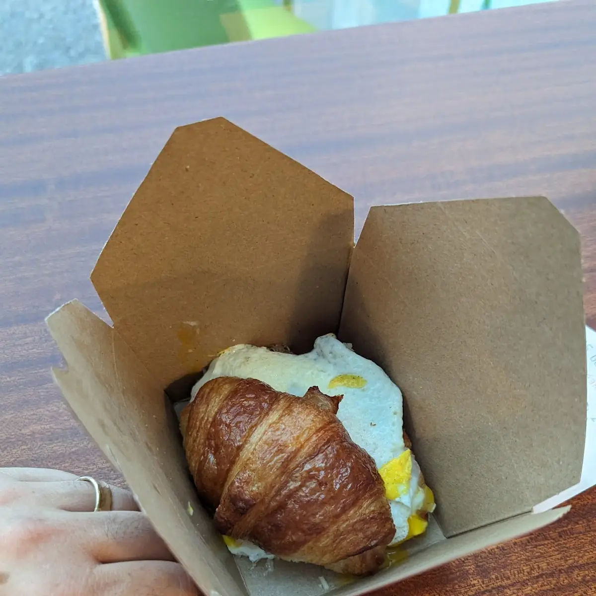 Egg and Cheese Croissant Sandwich