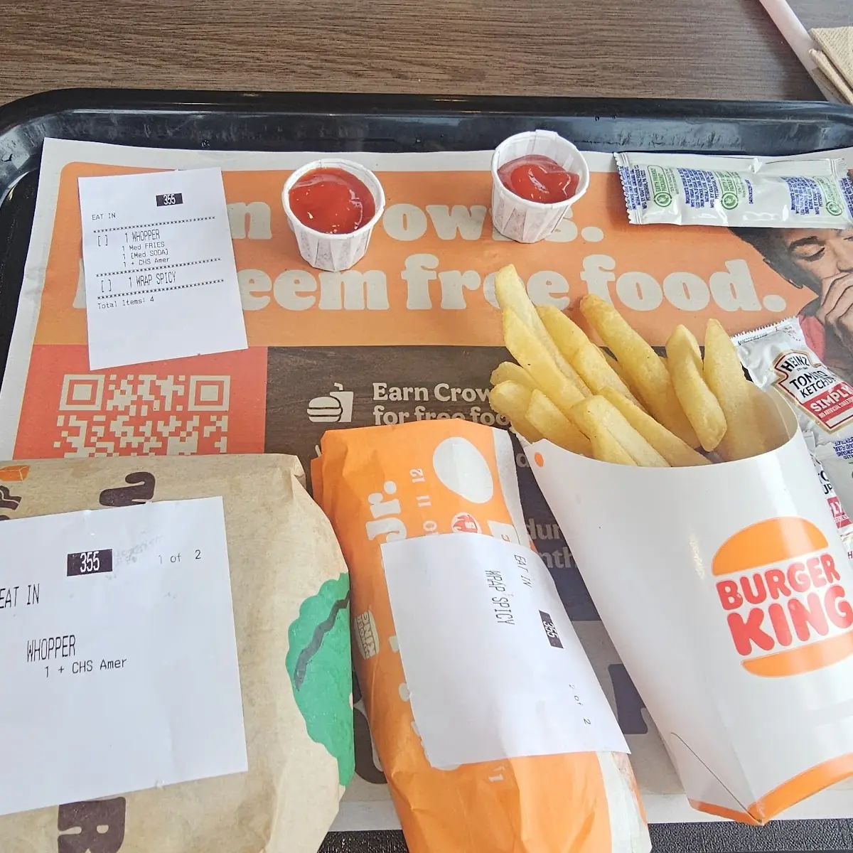 Whopper Sandwich & Spicy Chicken Wrap