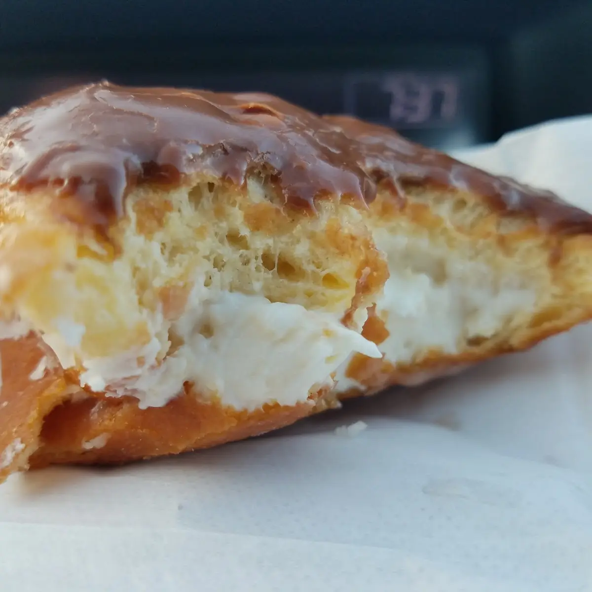 Chocolate Eclair with Cream Cheese Filling