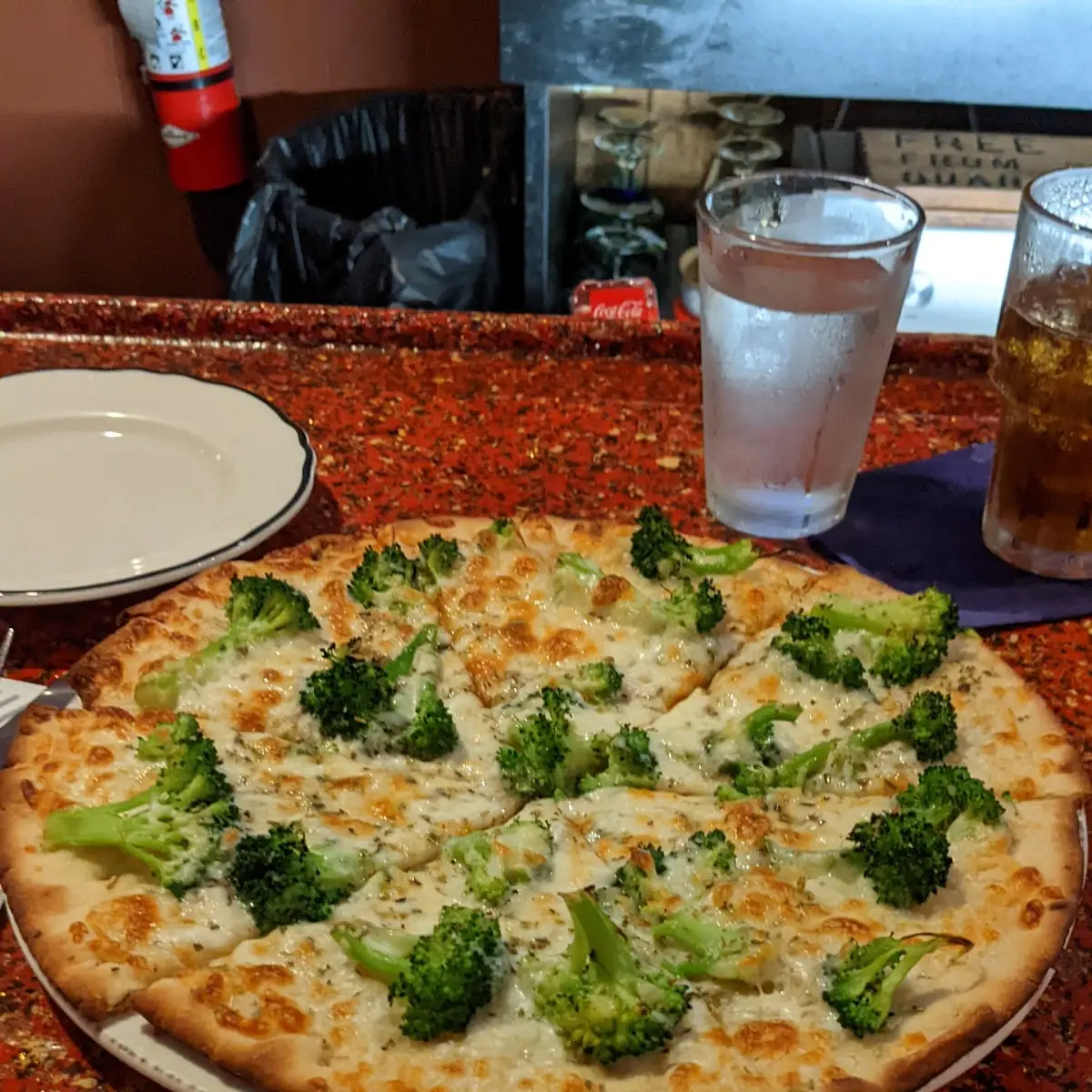 White Pizza with Broccoli