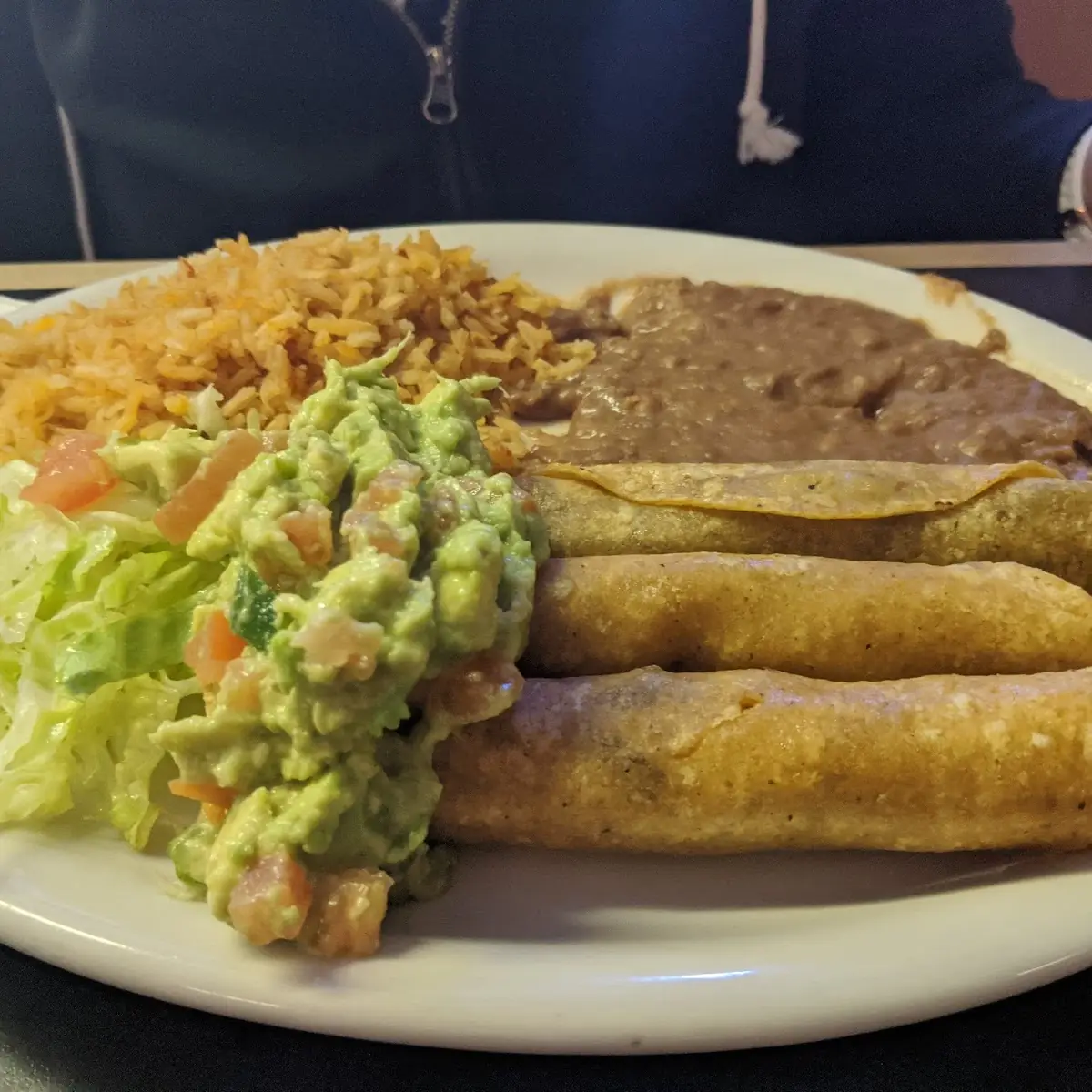 Three Flautas Con Guacamole