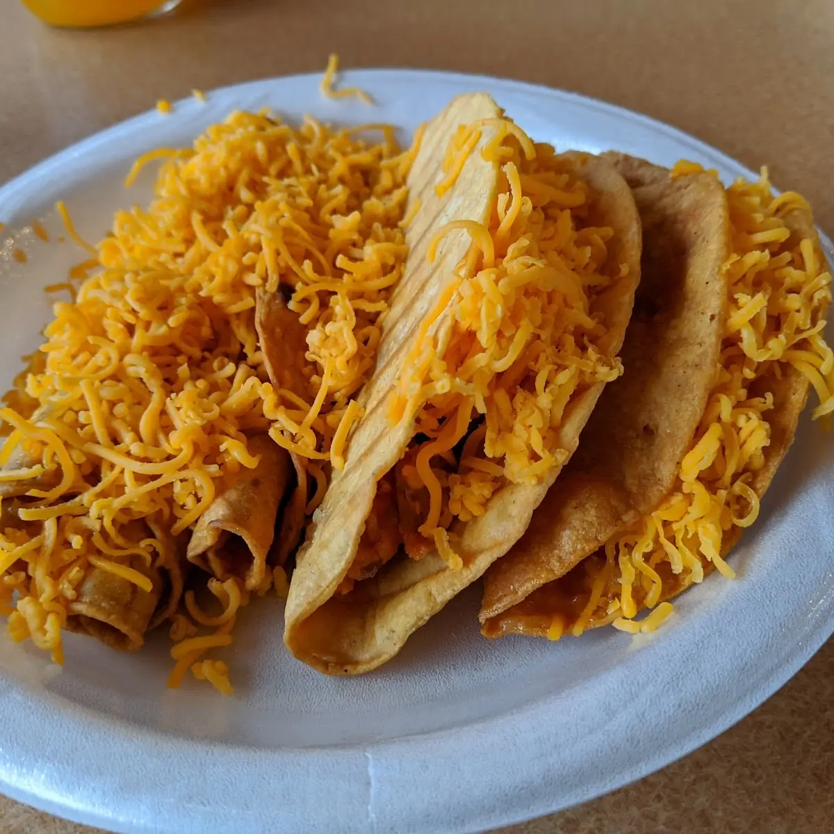 Rolled Tacos Chicken Taco and Shredded Beef Taco