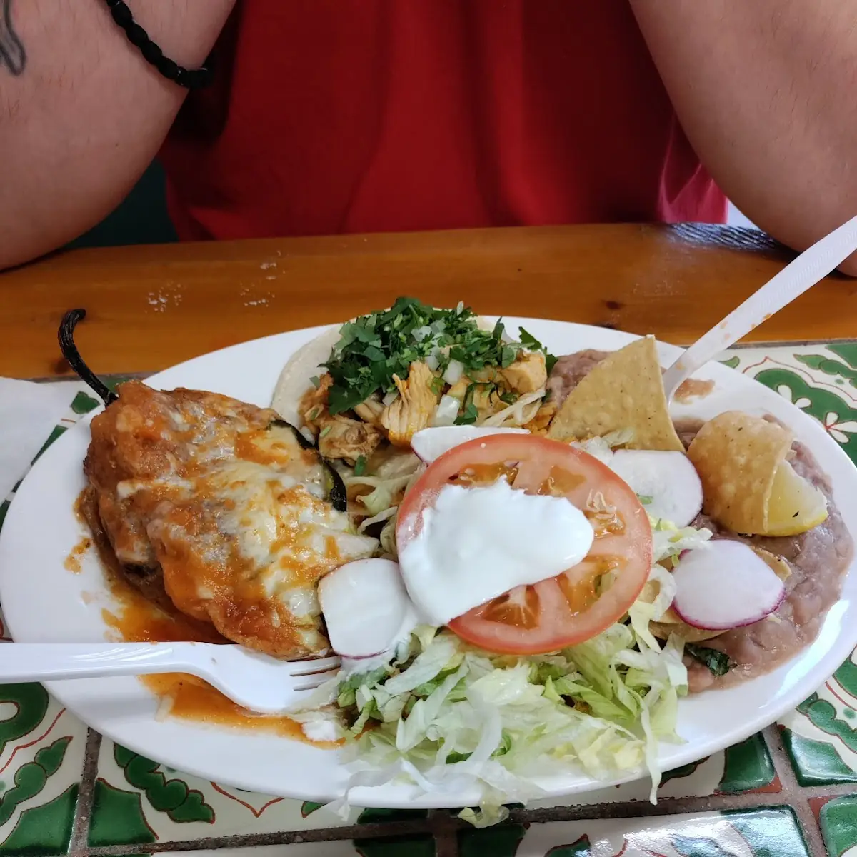 Chile Relleno and Soft Taco