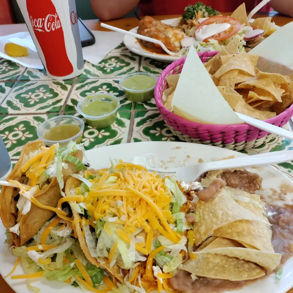 Two Soft Tacos Combo Plate