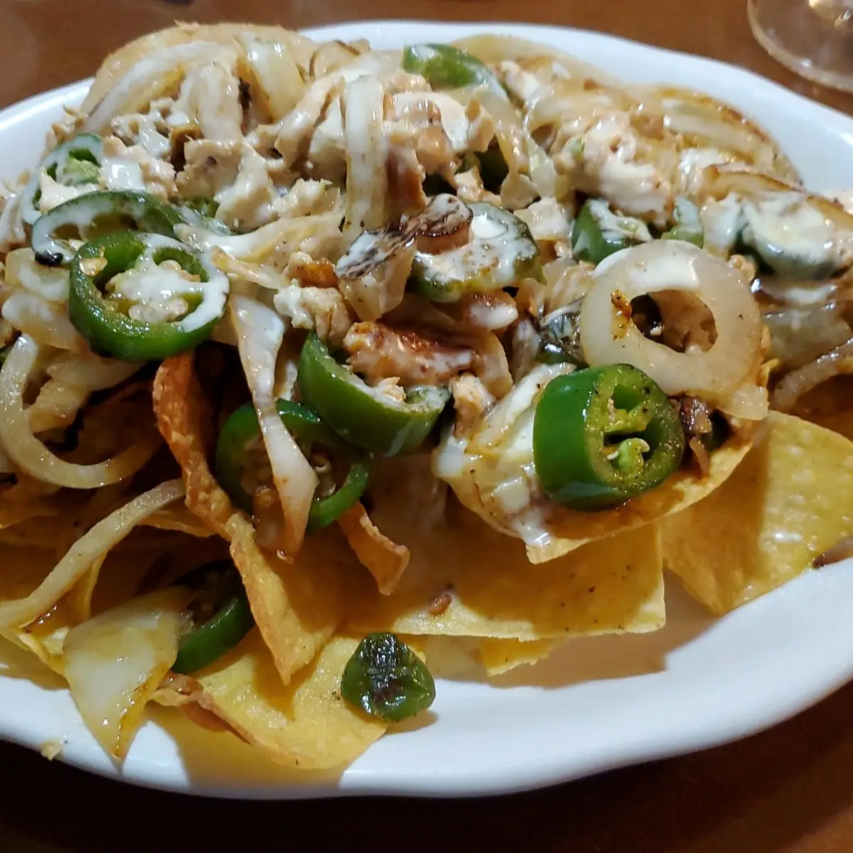 Chicken Fajita Nachos with Jalepeños