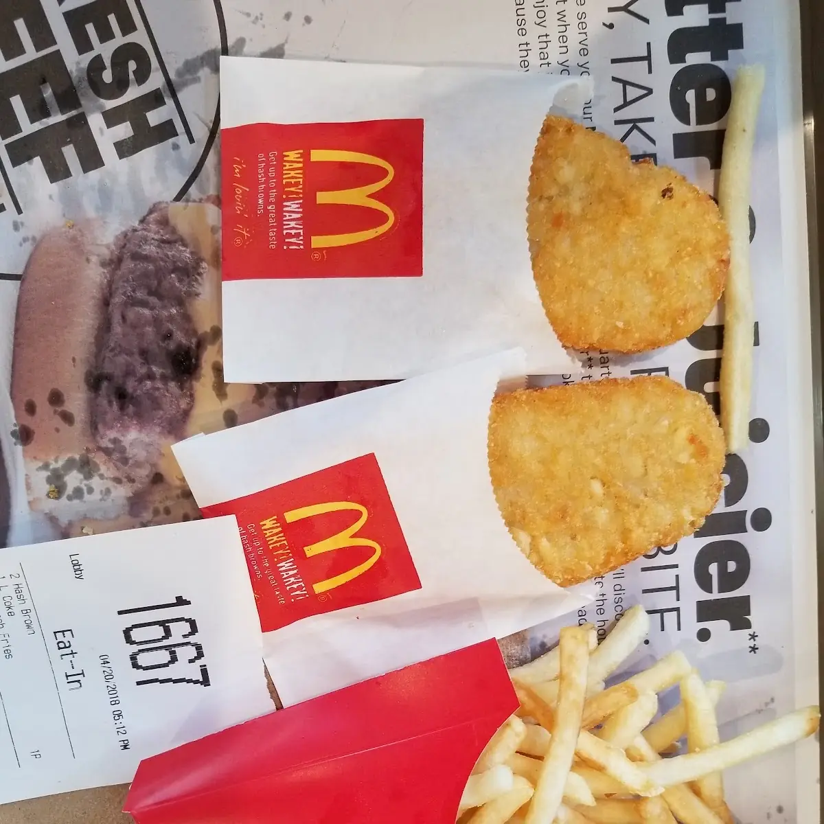 Hash Brown and French Fries