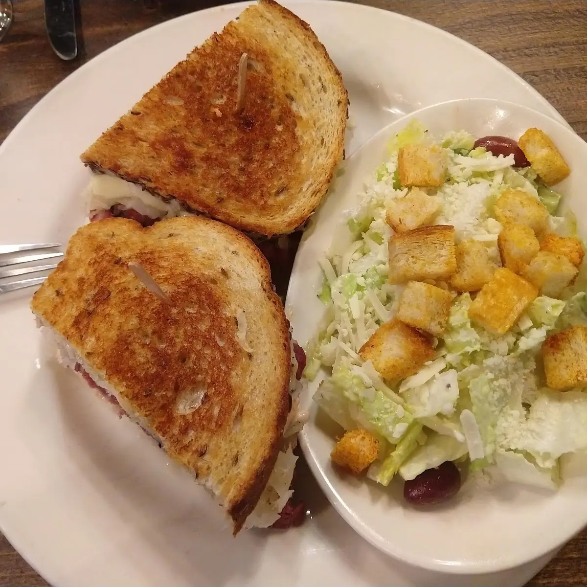 Reuben Sandwich with Caesar Side Salad