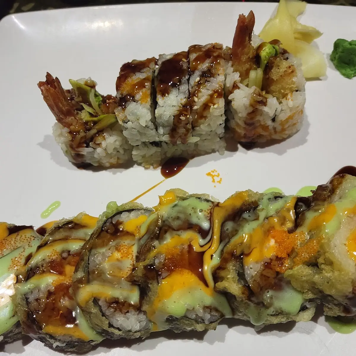 Godzilla Roll & Shrimp Tempura Roll